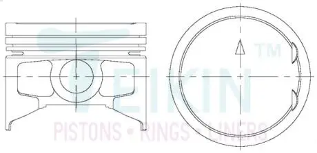 Фото поршни ремонт (+0.25мм) (к-кт на мотор) Mitsubishi 4G15 12V Colt, Lancer TEIKIN 43217025 Поршни ремонт (+0.25мм) (к-кт на мотор) Mitsubishi 4G15 12V Colt, Lancer TEIKIN 43217025