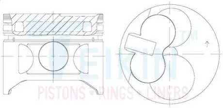 Поршни ремонт +0.50mm(к-кт на мотор) Toyota 5L 3.0 diesel TEIKIN 46273AG050
