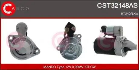 ROZRUSZNIK 12V 0.9KW CASCO CST32148AS