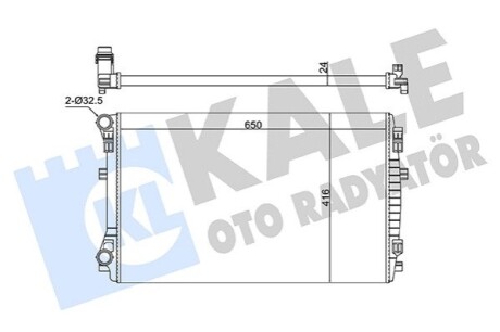 KALE VW Радіатор охолодження Golf VII, Passat 13-,Audi A3 13-,Skoda Octavia III KALE OTO RADYATOR 363145