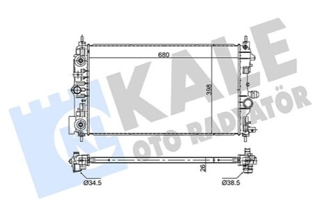 KALE OPEL Радіатор системи охолодження двиг. ASTRA, ZAFIRA TOURER, CHEVROLET KALE OTO RADYATOR 362780