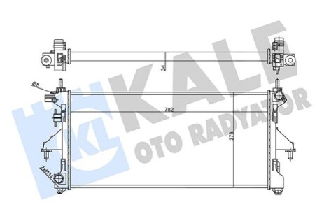 KALE CITROEN Радіатор охолодження Jumper, Peugeot Boxer 2.2HDi -AC 06- KALE OTO RADYATOR 356455 (фото 1)