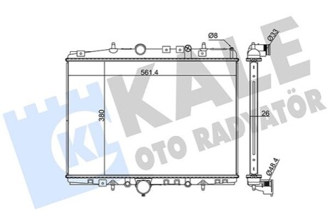 KALE CITROEN Радіатор охолодження двиг. C5 I, Peugeot 406 1.8/2.0 KALE OTO RADYATOR 258100