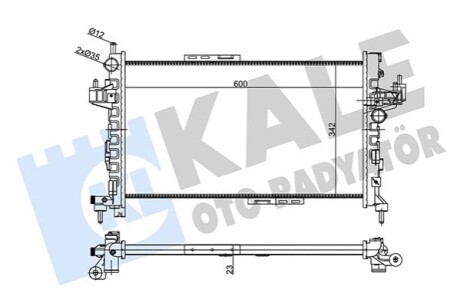 KALE OPEL радіатор охолодження Combo Tour, Corsa C 1.3CDTi 03- KALE OTO RADYATOR 356875