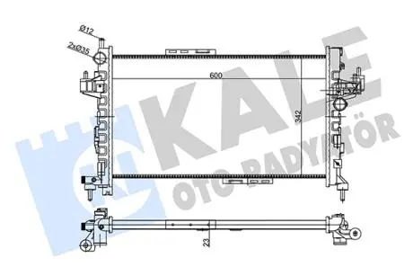 KALE OPEL радіатор охолодження Combo Tour, Corsa C 1.3CDTi 03- KALE OTO RADYATOR 356875