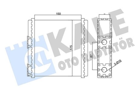 KALE NISSAN Радіатор опалення Micra I,II, Primera, Sunny III KALE OTO RADYATOR 346655