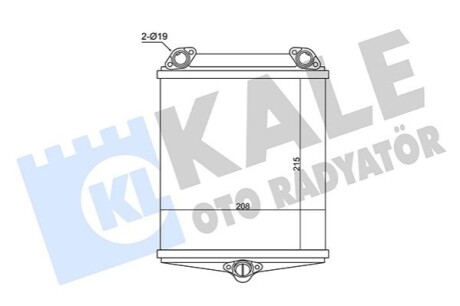 KALE DB Радіатор опалення салону (215*208*45) W126, C126 KALE OTO RADYATOR 360195