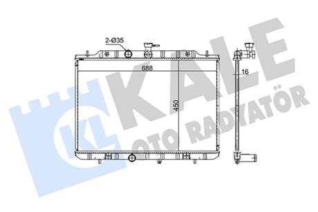 KALE NISSAN Радіатор охолодження X-TRAIL II 2.0 4x4 07- KALE OTO RADYATOR 362330