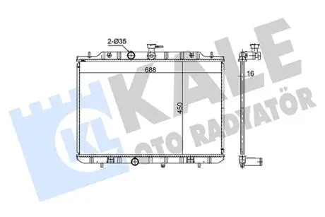 KALE NISSAN Радіатор охолодження X-TRAIL II 2.0 4x4 07- KALE OTO RADYATOR 362330