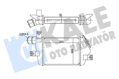 KALE MITSUBISHI Інтеркулер L200 / TRITON 2.5 DI-D 05- KALE OTO RADYATOR 360680