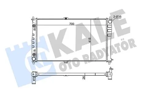 KALE KIA Радиатор охлаждения Carnival 2.9TD/CRDi 99- KALE OTO RADYATOR 347865