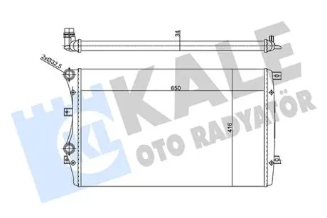 KALE VW Радіатор охолодження GOLF V 03- KALE OTO RADYATOR 356925