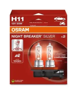 ZAROWKA H11 12V 55W NIGHT BREAKER SILVER OSRAM 64211NBS2HB