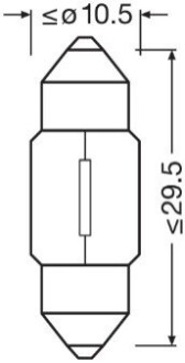 ZAROWKA C10W 12V SV8.5-8 OSRAM 64382BL