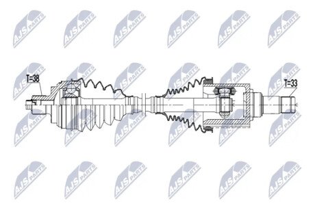DRIVESHAFT NTY NPW-VW-227