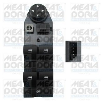 Кнопка склопідіймача (L) BMW X3 (E83) 04-10 M54/M57/N46/N47/N52 (блок) MEAT&DORIA 26216