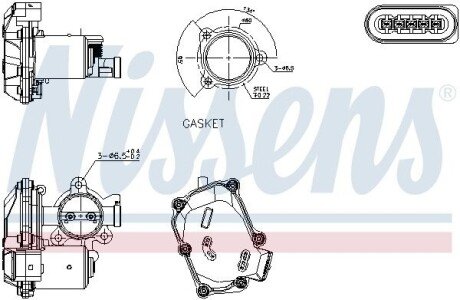 AUDI Клапан EGR (системи рециркуляції ВГ) A4 B8, A4 B9, A5, Q5, A6 C7 NISSENS 98419