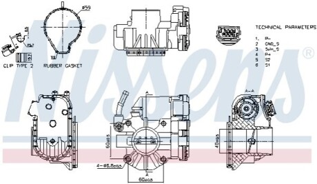 TOYOTA Дросельна заслонка AYGO 05-, YARIS 05-, CITROEN NISSENS 955091