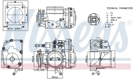 VW Дросельна заслонка Golf IV, Skoda Octavia, Seat NISSENS 955063