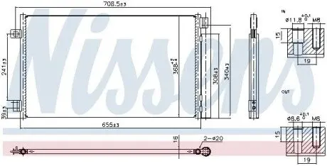 FIAT Радіатор кондиціонера (конденсатор) 500E 20- NISSENS 941014
