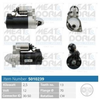 MEATDORIA DB Стартер C-CLASS (W204) C 180 CDI (204.000) 10-14 MEAT&DORIA 5010239