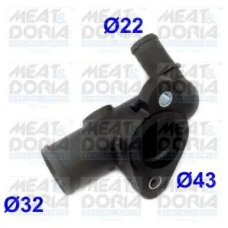 Фото meatdoria citroen фланець охолоджувальної рідини berlingo 96- MEAT&DORIA 93182 MEATDORIA CITROEN Фланець охолоджувальної рідини BERLINGO 96- MEAT&DORIA 93182