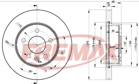 Диск тормозной FREMAX BD-6380