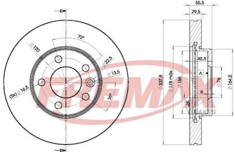 Диск тормозной FREMAX BD-6153