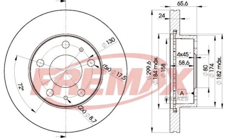 Диск тормозной FREMAX BD-4682