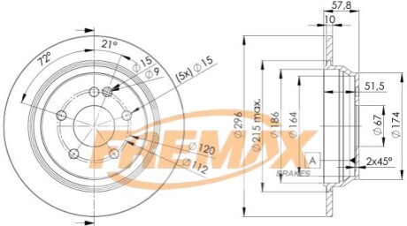 Диск тормозной FREMAX BD-0416