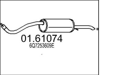 Глушник вихлопних газів (кінцевий) MTS 0161074