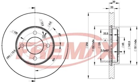 Диск тормозной FREMAX BD-3790