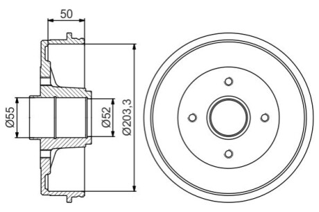 Гальмівний барабан BOSCH 0986477171 (фото 1)