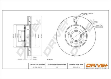 Drive+ - Гальмівний диск DR!VE+ DP1010.11.1715