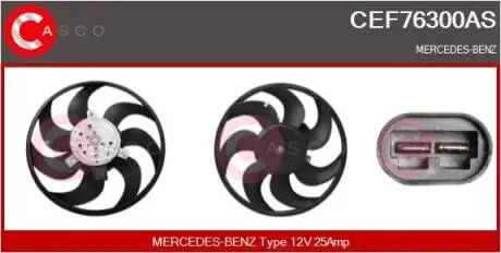 WENTYLATOR CHLODNICY CASCO CEF76300AS