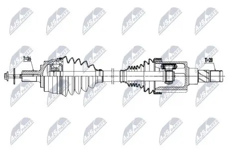 DRIVESHAFT NTY NPW-VV-170