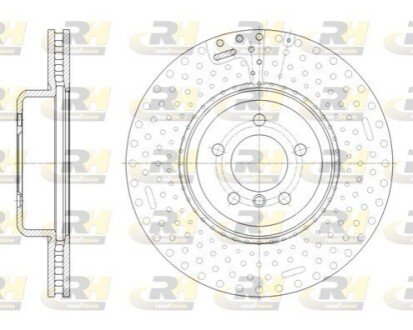 Диск гальмівний (передній) BMW 3 (F30/F80)/4 (F32/F82) 11-18 (370x30) ROADHOUSE 6165110