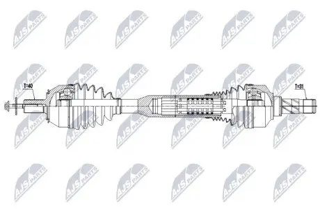 DRIVESHAFT NTY NPW-VV-172