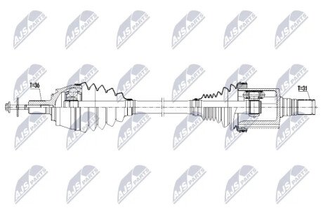 DRIVESHAFT NTY NPW-VV-166