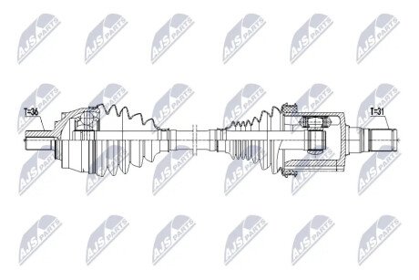 DRIVESHAFT NTY NPW-VV-158