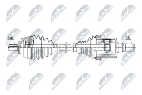 DRIVESHAFT NTY NPW-VV-158