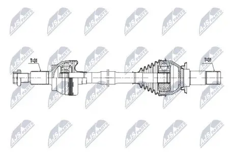 DRIVESHAFT NTY NPW-JG-014