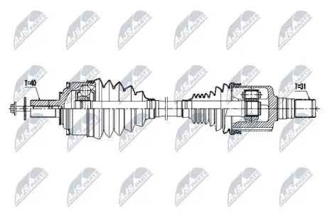 DRIVESHAFT NTY NPW-VV-164