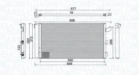Condenser, air conditioning MAGNETI MARELLI 350203857000