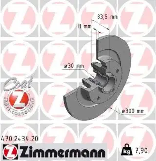 Гальмiвнi диски з пiдшипником COAT Z ZIMMERMANN 470243420