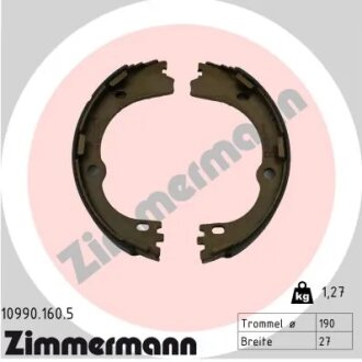 Гальмiвнi колодки барабаннi ZIMMERMANN 109901605