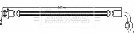 Гальмiвний шланг REAR RH BORG & BECK BBH8349