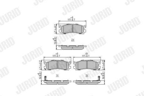 Гальмівні колодки Jurid 573914J