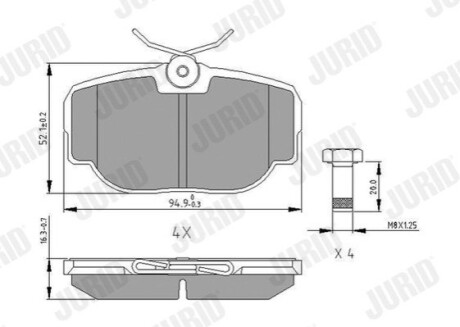 Гальмівні колодки Jurid 573067J