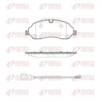 Колодки гальмівні дискові (комплект 4 шт) REMSA 1602.12